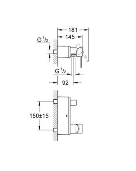 Grohe Allure Tek Kumandalı Duş Bataryası - 32846000