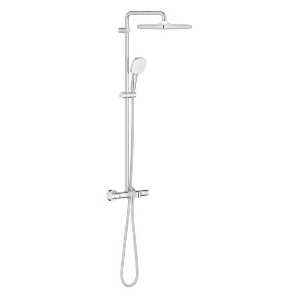 Grohe Tempesta System 250 Cube Duvara Monte Termostatik Bataryalı Duş Sistemi - 26975001