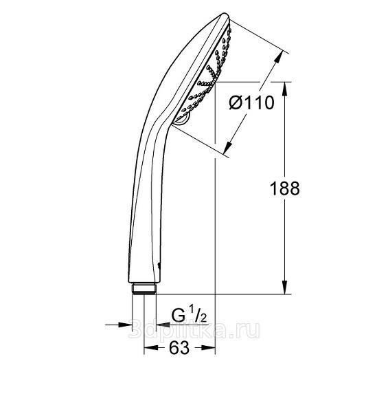 Grohe Euphoria 110 Massage El Duşu 3 Akışlı (27221001)