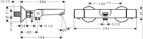 Hansgrohe Talis E 3'lü Termostatik Batarya Seti - 71710000set