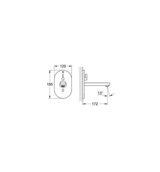 Grohe Fotoselli Lavabo Bataryası Duvardan Ank.Elektrikli 36315000