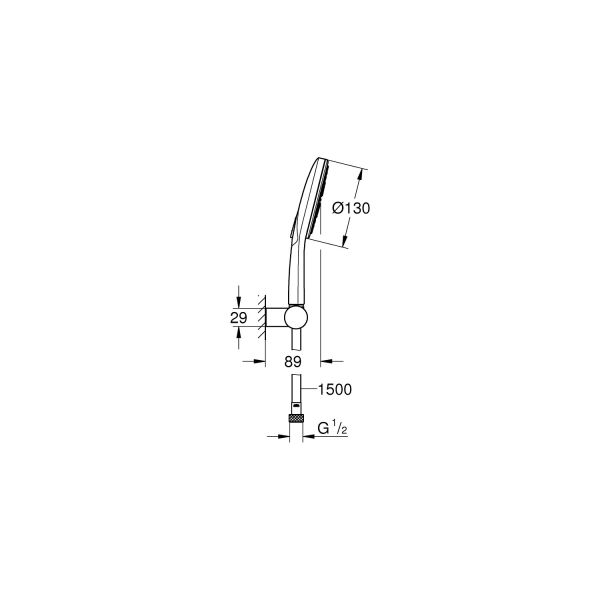 Grohe Rainshower Smartactive 130 Duşu Seti 3 Akışlı GRH26580000