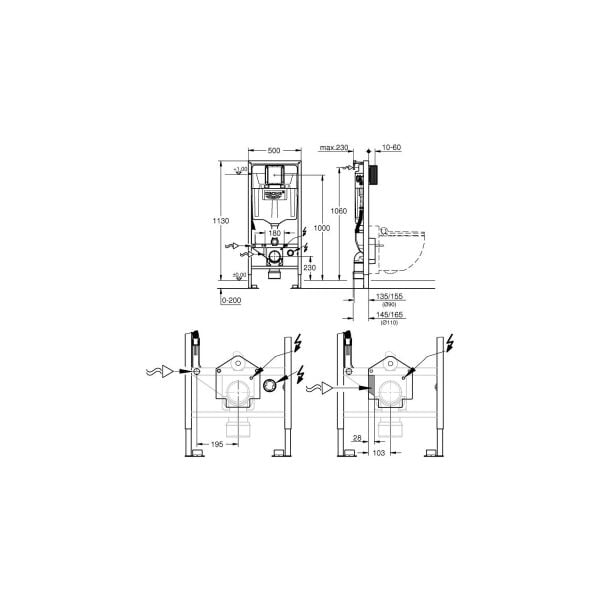 GROHE Sensia Klozet Sistemleri İçin Rapid SL - 39112001
