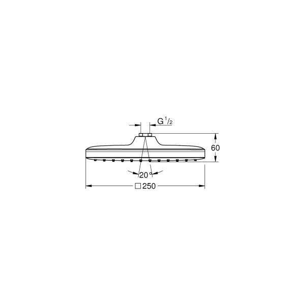 Grohe Tempesta 250 Cube Tepe Duşu 1 Akışlı GRH26685000