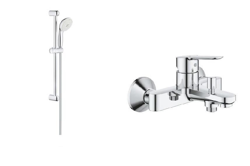 Grohe Sürgülü Duş Seti + Banyo Bataryası - 27644001set