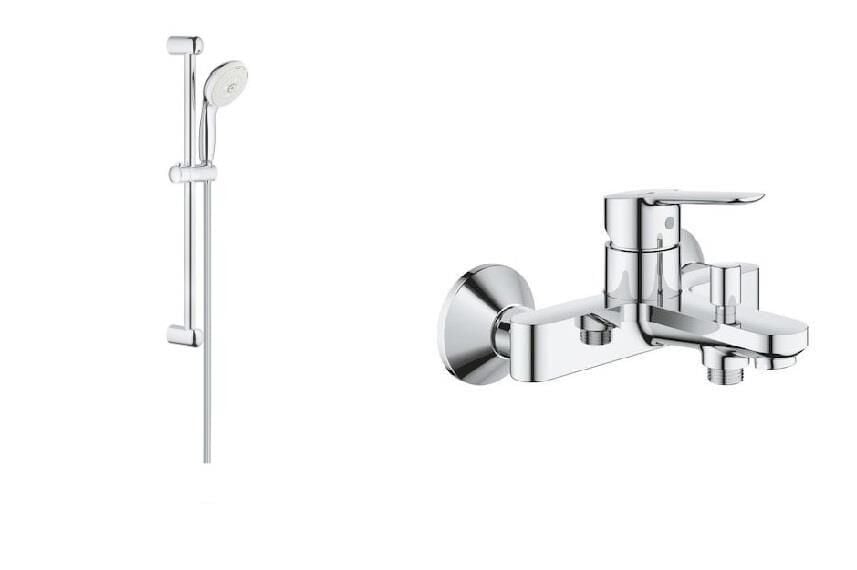 Grohe Sürgülü Duş Seti + Banyo Bataryası - 27644001set