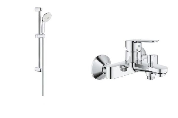Grohe Sürgülü Duş Seti + Banyo Bataryası - 27644001set