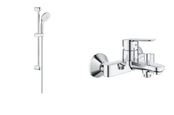 Grohe Sürgülü Duş Seti + Banyo Bataryası - 27644001set