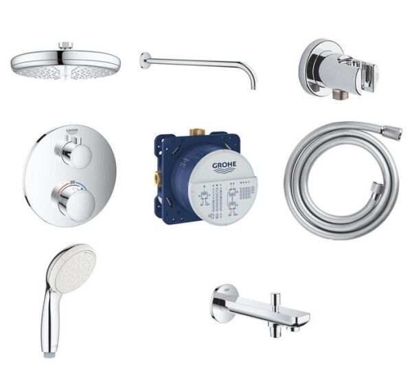 Grohe Termostatlı Ankastre Duş Seti Gagalı - 24076000set