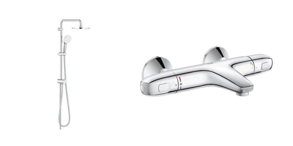 Grohe Duş Seti (Duş Kolonu + Termostatik Batarya) - 34155003SET2