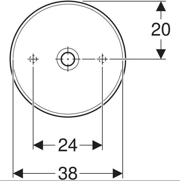 Geberit VariFo Çanak Lavabo 40 cm Yuvarlak - 500.768.01.2