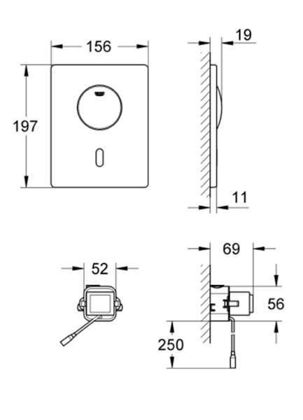 Grohe Fotoselli Gömme Rezervuar Kapağı Elektrikli 37419000