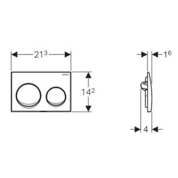 Geberit Alpha 10 Kumanda Kapağı - Çift Basmalı Beyaz