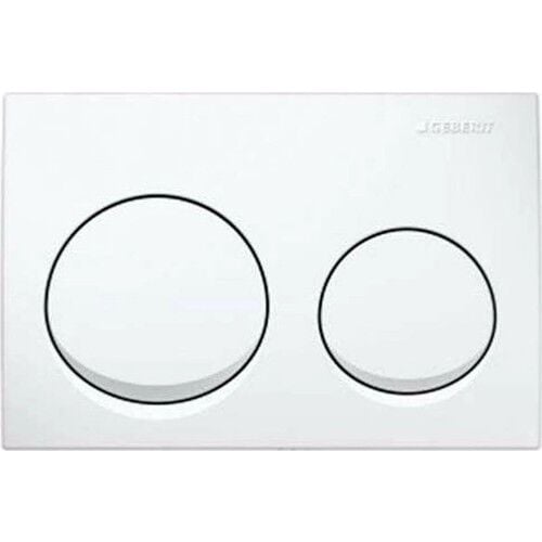 Geberit Alpha 10 Kumanda Kapağı - Çift Basmalı Beyaz