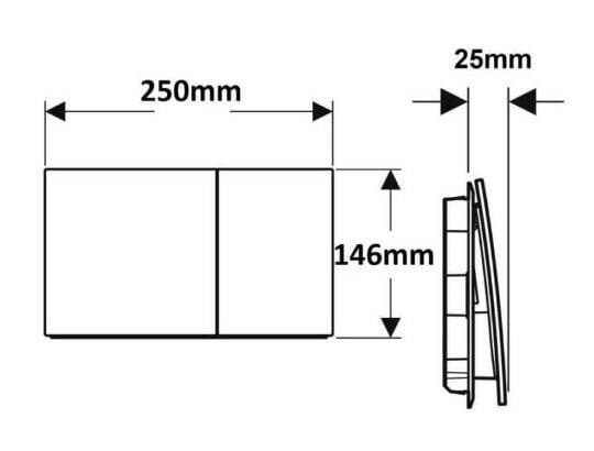 Geberit Kumanda Kapağı Sıgma70 Çift Basmalı Kum Grisi Cam - 115.622.JL.1