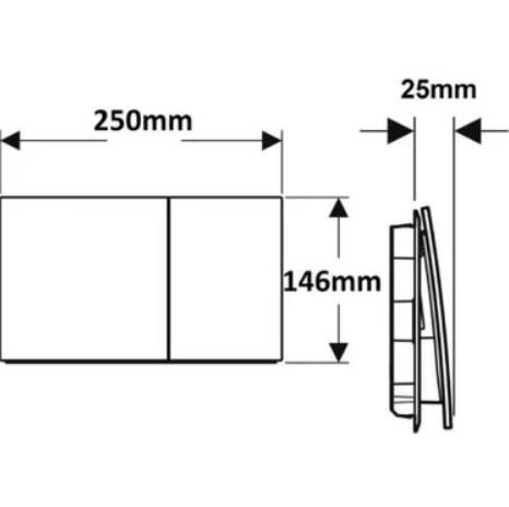 Geberit Kumanda Kapağı Sigma70 Çift Basmalı Paslanmaz Çelik - 115.622.FW.1