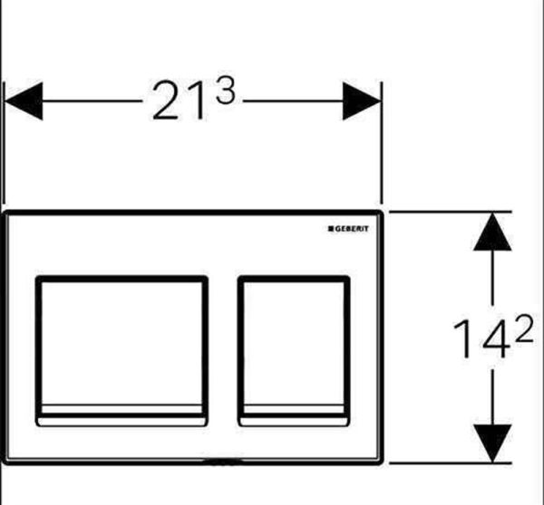 Geberit Kumanda Kapağı ALPHA35 - Çift Basmalı 115.045.46.5