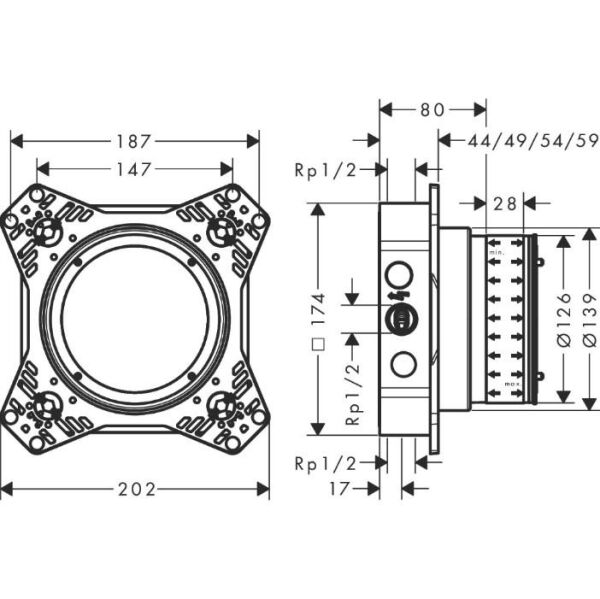 Hansgrohe İbox Universal 2 İç Set - 1500180