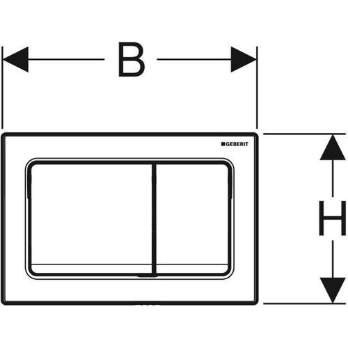 Geberit ALPHA30 Kumanda Paneli, 2 Kademeli Deşarj Için, Beyaz - 115.055.11.1