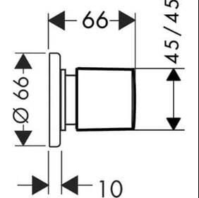 Hansgrohe Metris Ankastre Stop Valf Mat Bronz - 31677140