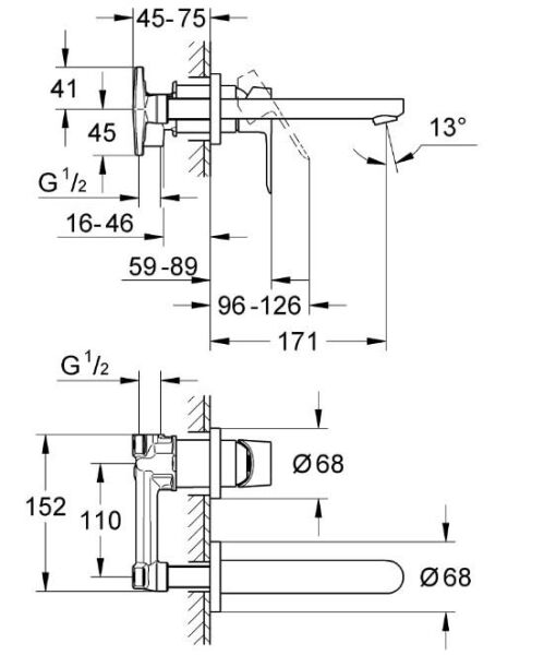 Grohe Bauedge İki Delikli Lavabo Bataryası 20474000