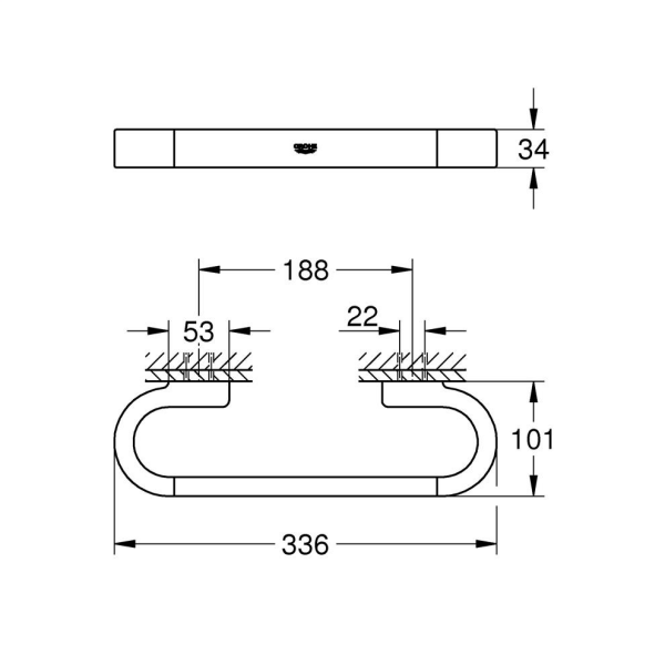 Grohe Selection Banyo tutamağı (41064GN0)