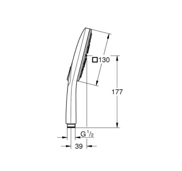 Grohe El Duşu 3 Akışlı 13 cm SmartActive Krom - 26582000