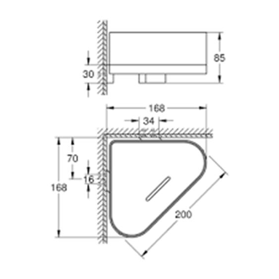Grohe SELECTİON KÖŞE DUŞ RAFI - 41038GL0