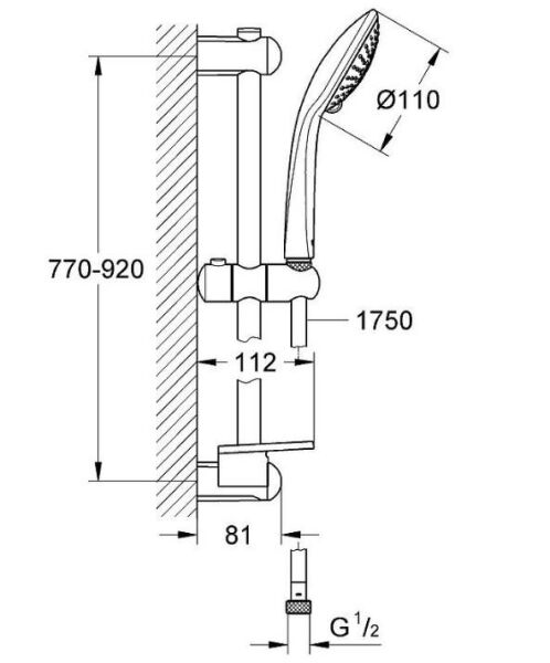 Grohe EUPHORİA 110 CHAMPAGNE SÜRGÜLÜ DUŞ SETİ 3 AKIŞLI - 27227001