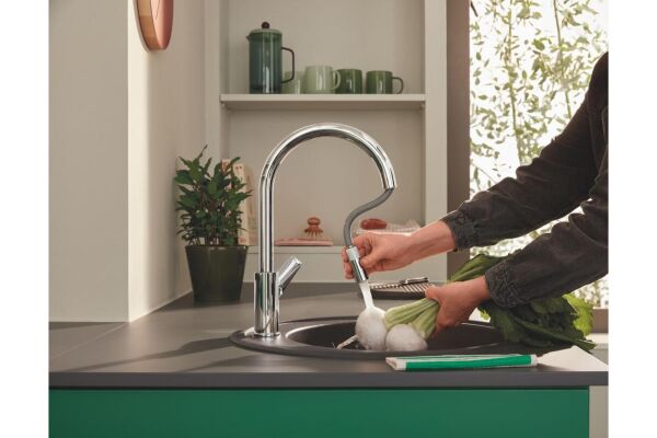 Grohe Bauedge Tek Kumandalı Spiralli Eviye Bataryası - 30536000