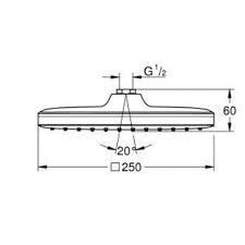 Grohe Tempesta 250 Kare Tepe Duşu Tek Akışlı 26681000