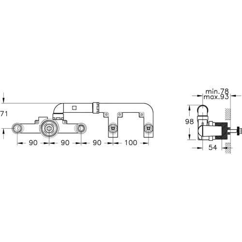 VitrA Memoria A42852 Ankastre Lavabo Bataryası, Sıva Altı Grubu