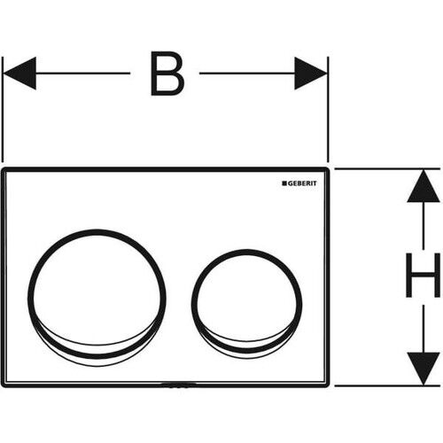 Geberit ALPHA10 Kumanda Paneli, 2 Kademeli Deşarj Için, Beyaz - 115.040.11.1