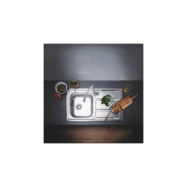 Grohe K400 Tek Hazneli Damlalıklı Paslanmaz Çelik Eviye - 31568SD0