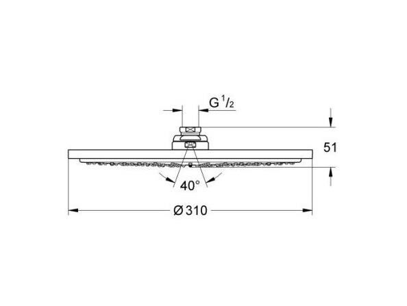 Rainshower® Cosmopolitan Tepe Duşu 31 cm - 27477000