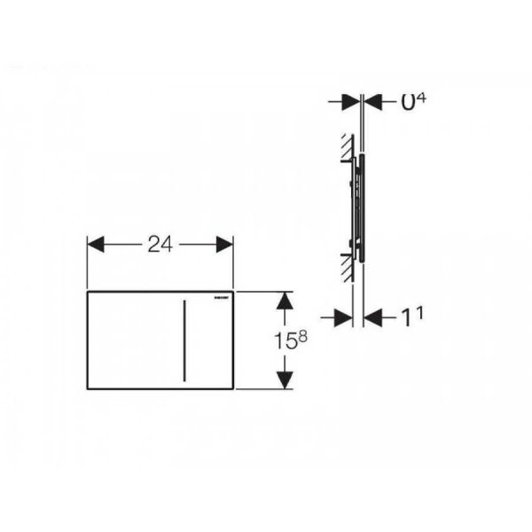Geberit Kumanda Kapağı Sigma70 8 Cm Gömme Rezervuar Paslanmaz Çelik