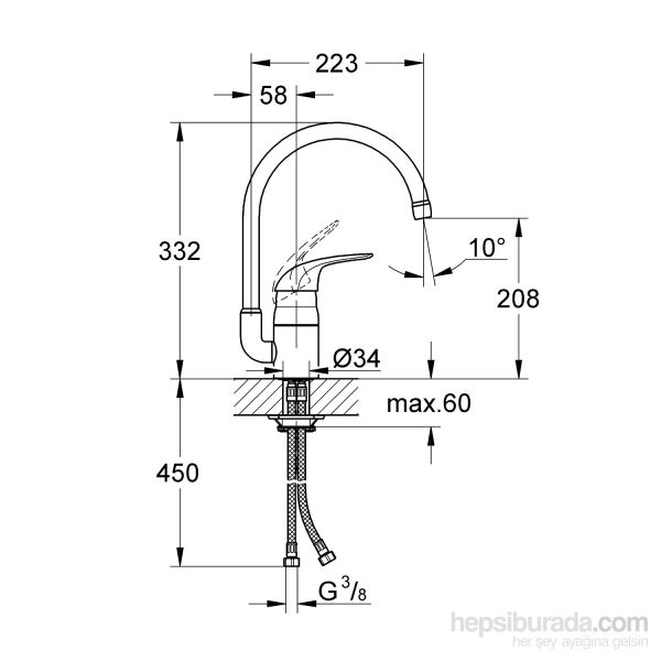 Grohe Eurosmart New Evye Bataryası
