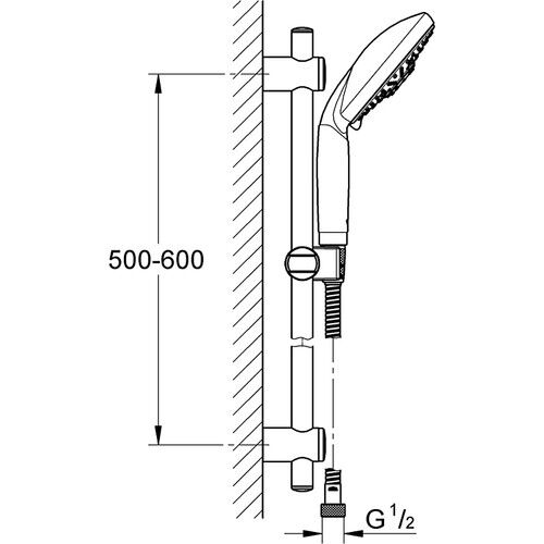 Grohe 27306000 Vitalio Rain 3-Jetli Duş Seti