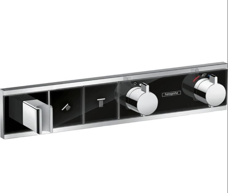 Hansgrohe RainSelect Siyah Krom Ankastre Banyo Bataryası - 15355600