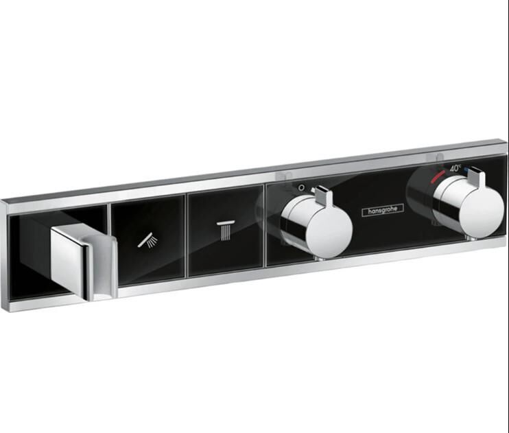 Hansgrohe RainSelect Siyah Krom Ankastre Banyo Bataryası - 15355600