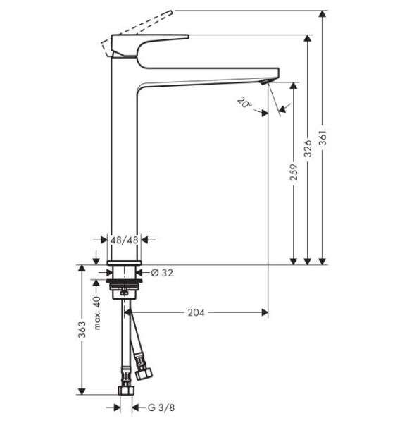 Hansgrohe Metropol Tek Kollu Lavabo Bataryası - 32512670