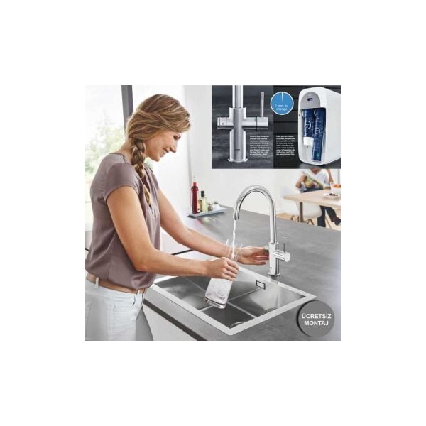 Grohe Blue Home Arıtmalı İçme Suyu ve Soda Yapan Eviye Bataryası - 31545001
