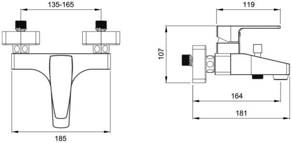 VitrA A40778 Q-Line Banyo Bataryası Krom