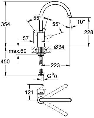 Grohe Feel Tek Kumandalı Eviye Bataryası 32670000