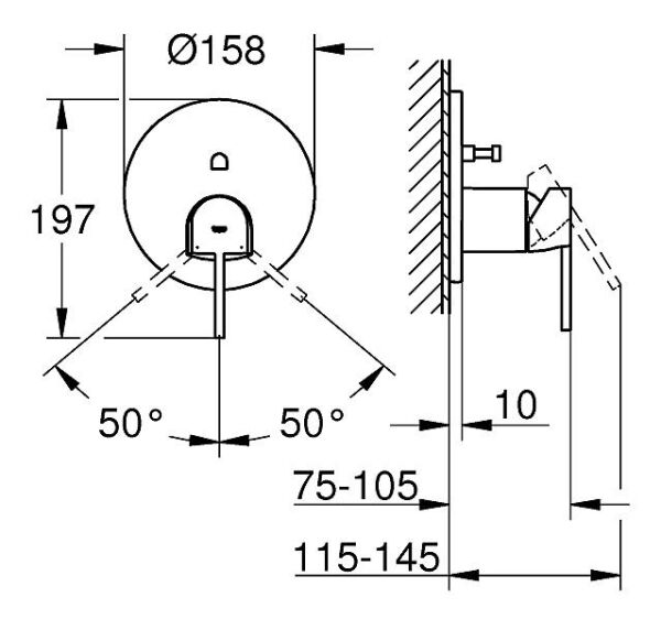 GROHE PLUS ANKASTRE BANYO/DUŞ BATARYASI - 24060AL3