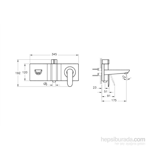 Artema Style-X Ankastre Banyo Bataryası A40178