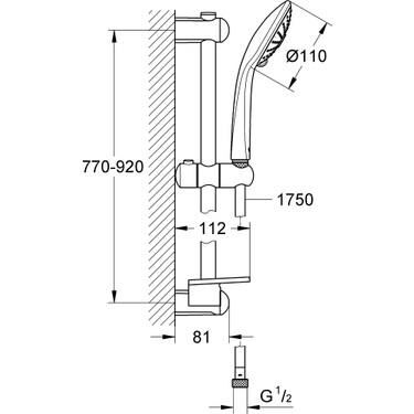 Grohe Euphoria 110 Massage Sürgülü Duş Seti 3 Akışlı 27226AL1