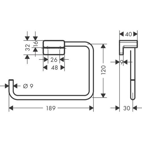 Hansgrohe Addstoris Halka Havluluk Krom 41754000