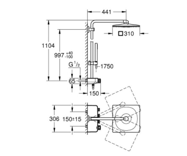 Grohe Euphoria Smartcontrol Termostatik Duş Sistemi 26508000