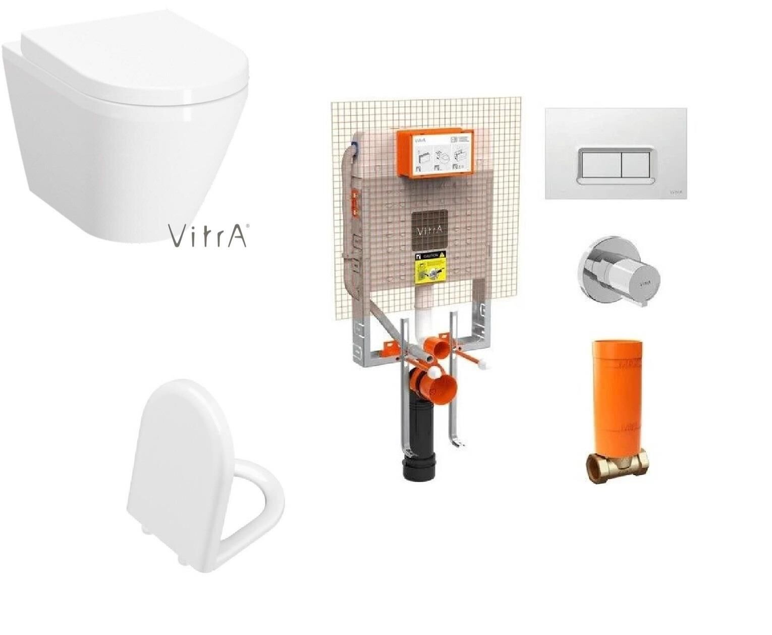 Vitra Gömme Rezervuar Set + Vitra Integra Asma Klozet (Kapak Dahil)